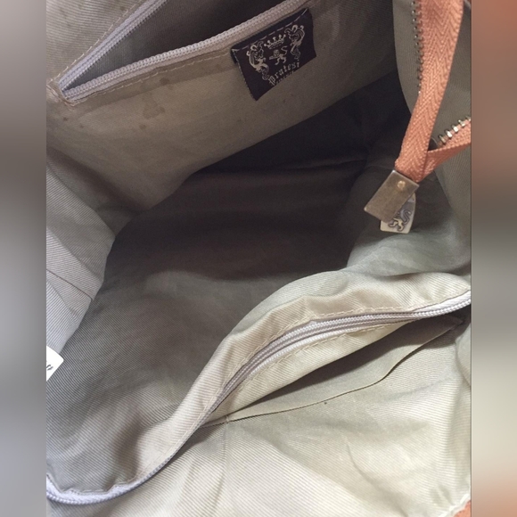 Pratesi Firenze Collodi Aged Leather Large Hobo Handbag- Camel - Picture 4 of 6